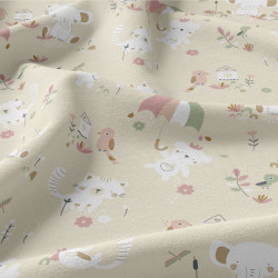 Coated  Cotton NUBIO Cream / Pastel Multicolored